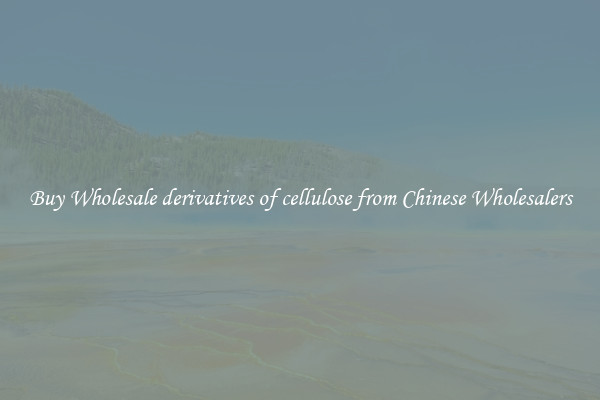 Buy Wholesale derivatives of cellulose from Chinese Wholesalers