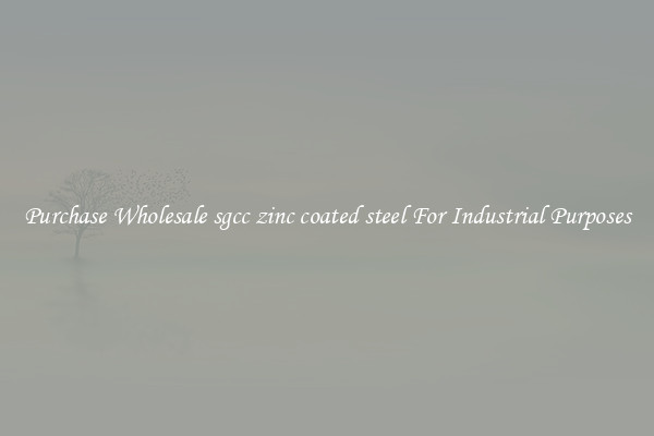 Purchase Wholesale sgcc zinc coated steel For Industrial Purposes