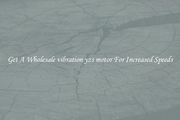 Get A Wholesale vibration yzs motor For Increased Speeds