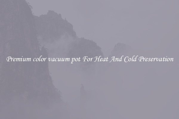 Premium color vacuum pot For Heat And Cold Preservation