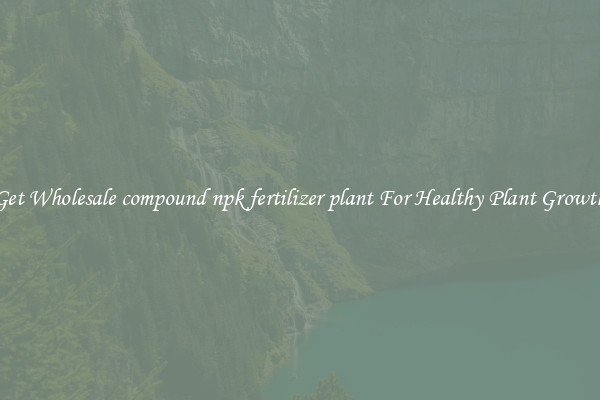 Get Wholesale compound npk fertilizer plant For Healthy Plant Growth