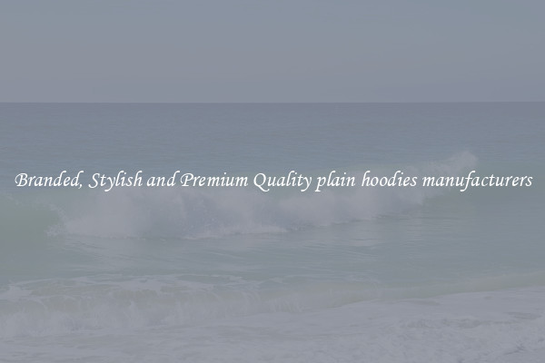 Branded, Stylish and Premium Quality plain hoodies manufacturers