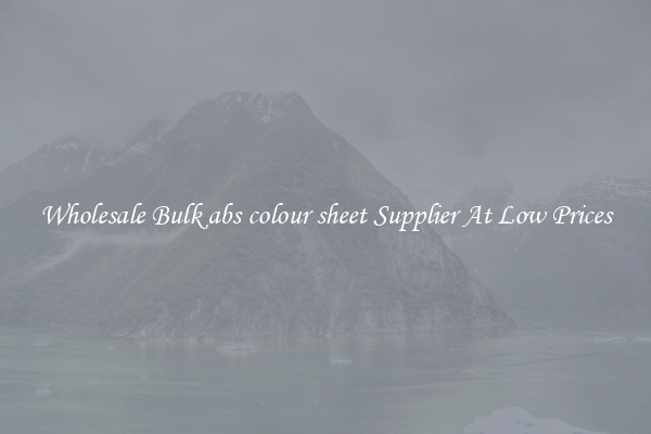 Wholesale Bulk abs colour sheet Supplier At Low Prices