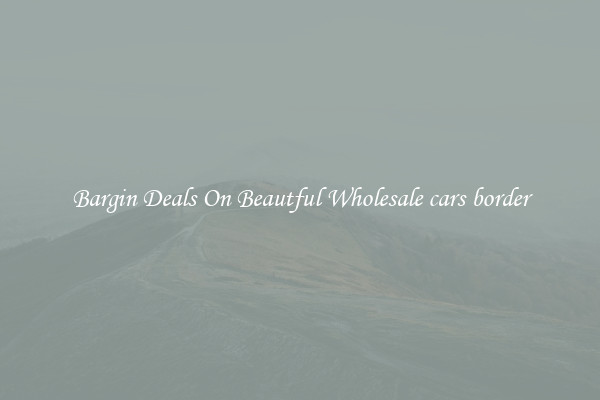 Bargin Deals On Beautful Wholesale cars border