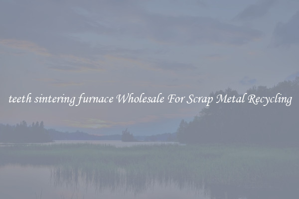 teeth sintering furnace Wholesale For Scrap Metal Recycling