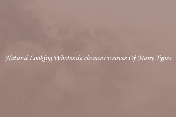 Natural Looking Wholesale closures weaves Of Many Types