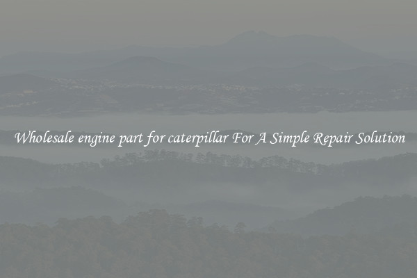 Wholesale engine part for caterpillar For A Simple Repair Solution