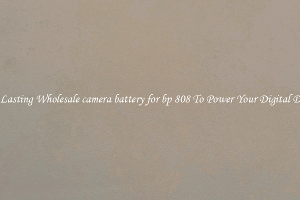 Long Lasting Wholesale camera battery for bp 808 To Power Your Digital Devices
