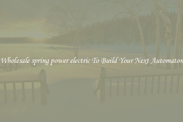 Wholesale spring power electric To Build Your Next Automaton